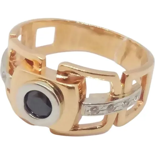 Золотое мужское кольцо Империя золота с фианитами. ПЧ041И 20