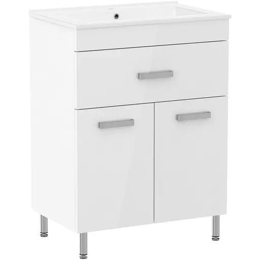 Тумба з умивальником RJ Velum y 60 см RJ82600 Білий - фото 1