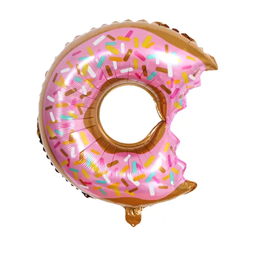 Шар воздушный фольгированный (40 см) Пончик фиолетовый