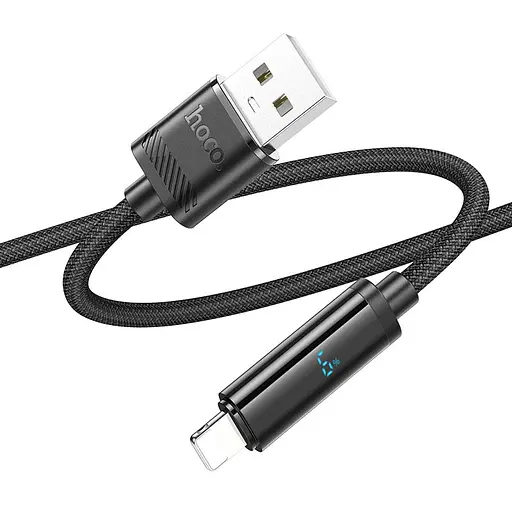 Дата кабель Hoco U127 Power USB to Lightning (1.2m) Black - фото 2