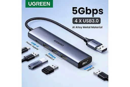 Хаб разветвитель Ugreen Usb-A to 4xUsb 3.0 CM473 (20805) - фото 6