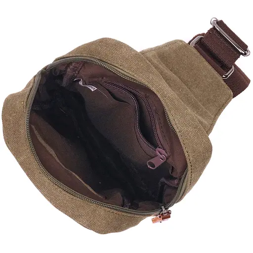 Современная сумка мужская через плечо из плотного текстиля Vintage 15х22х6 см sum0021426 - фото 4