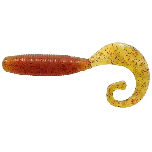 Силікон Reins Fat G-Tail Grub 4" 566 Motor Oil Red Flake (10 шт/уп)