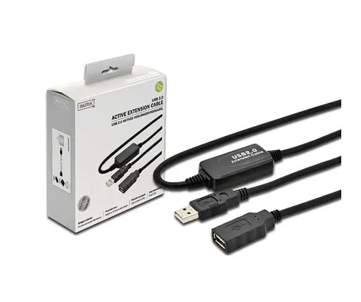 Активний подовжувач USB 2.0 AM/AF з чіпом Digitus DA73100 10 м