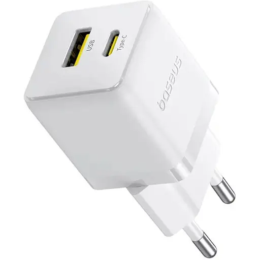 Мережевий зарядний пристрій Baseus Palm 30W USB-C/USB-A Moon White (P1011160A213-00) [132860] - фото 2