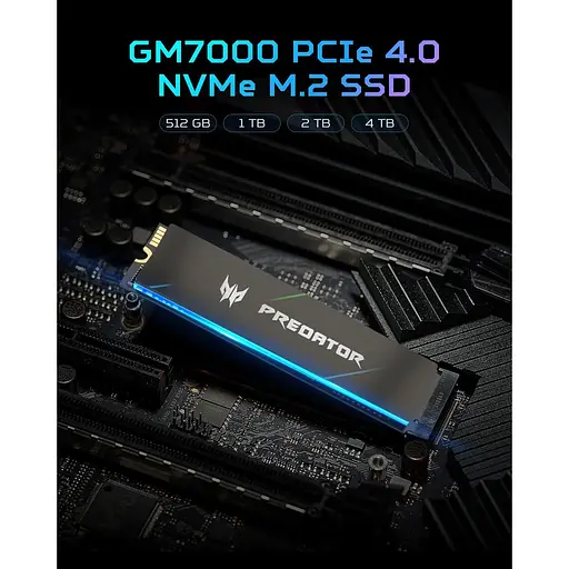 Накопитель SSD Acer Predator m.2 NVMe 4TB GM7000 PCI Express 4.0 x4 (BL.9BWWR.107) - фото 2