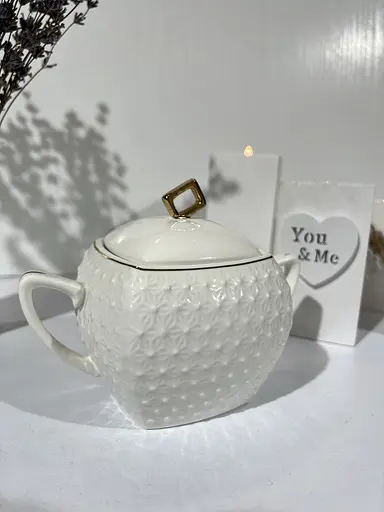 Сахарница Interos Снежная Королева с крышкой фарфоровая квадратная 500 мл белая 932511-А - фото 2