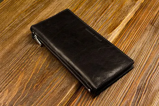 Женский кожаный кошелек Grande Pelle 20х10х2 см acs0024486 - фото 6