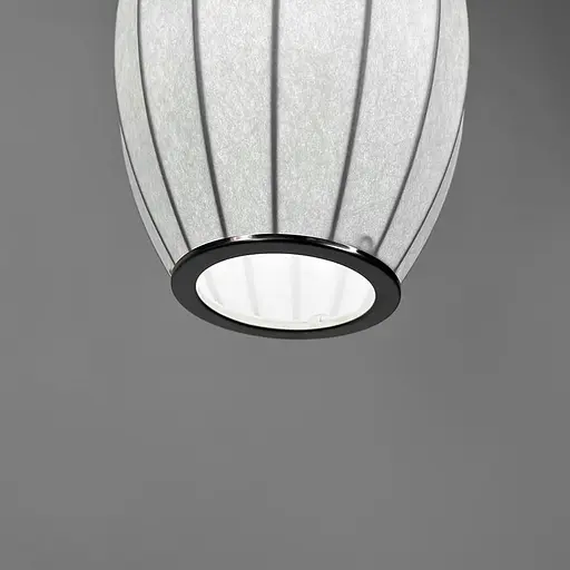 Дизайнерський світильник із полімерним овальним абажуром Ø19х28 см Line F AK05-190 x 280 Білий - фото 3