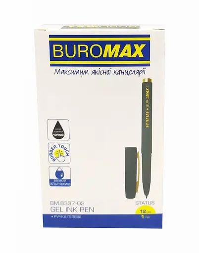 Ручка гелевая Rouber Touch, черные чернила, BM.8337-02