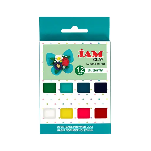 Набір пластики Butterfly 12×20г Jam Clay ROSA Talent [CD] - фото 1