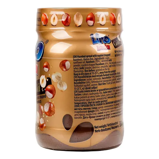 Горіхова паста Lino Lada Gold з какао та фундуком 350 г (859945) - фото 3