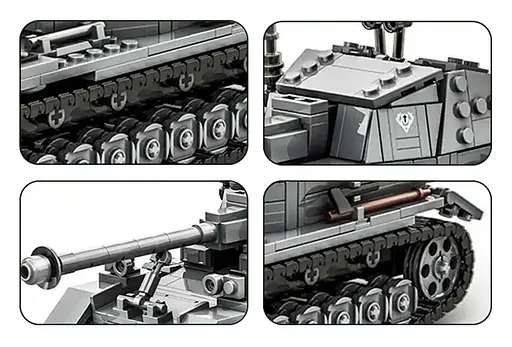 Конструктор Танк сірий 632 елементів Ramiz - фото 3