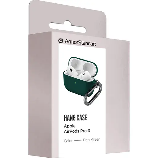 Чохол ArmorStandart Hang Case для Apple AirPods Pro 3 Dark Green (ARM88272) [149493] - фото 3