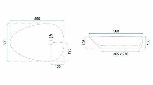 Умывальник Rea Greta 55 накладной белый REA-U8536, Белый - фото 6