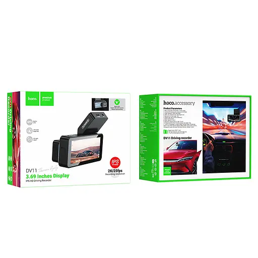Відеореєстратор Hoco DV11 2K display GPS Silvery gray - фото 6