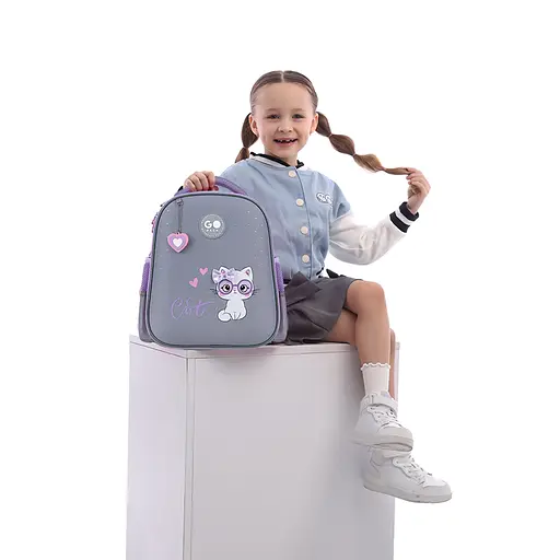 Рюкзак GoPack Education 165S Cute Cat Чорно-сірий (GO26-165S-3) - фото 17