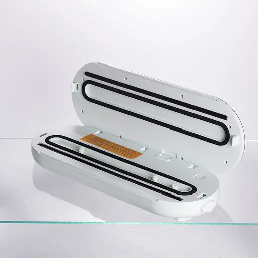 Вакууматор побутовий для сухих та вологих продуктів 90 Вт сенсорний вакуумний пакувальник + 10 пакетів Yiwu HP-11-16GR - фото 2