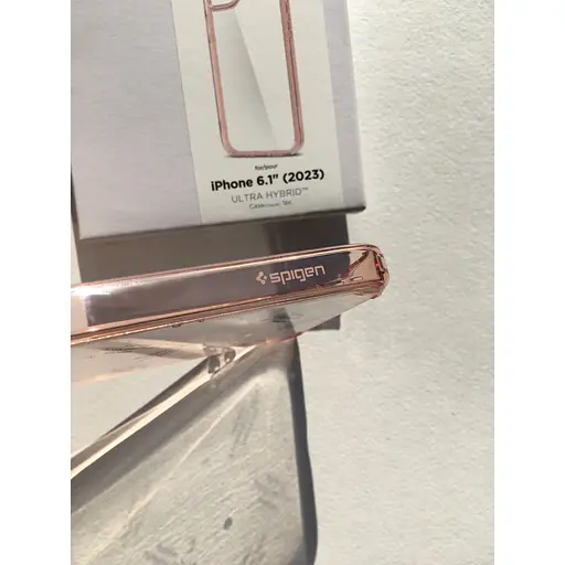 Противоударный прозрачный чехол Spigen Ultra Hybrid для iPhone 15 Rose Crystal ACS06795 - фото 5