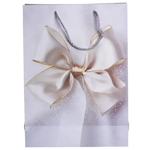 Подарунковий пакет Yiwu HP-10359-14 з бантом 30х12х42 см 12 шт. - фото 4