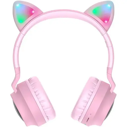 Гарнітура Hoco Bluetooth Stereo W27 Cat Ear pink - фото 3