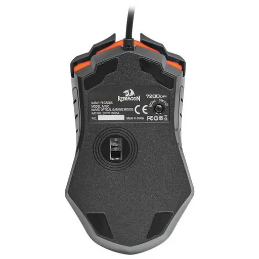 Игровая мышь RedragoN Pegasus (M7,5) RGB (7200dpi) 7 кнопок (Черная) - фото 5