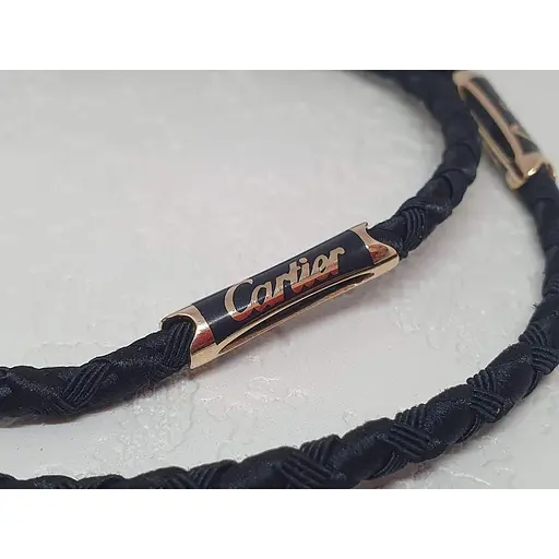 Ювелирный шелковый шнурок Golden Time с золотыми вставками. Ц2044/4 60 - фото 2