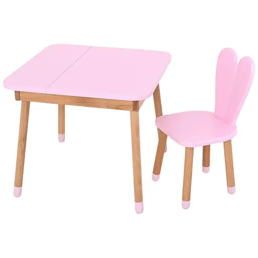 Детский столик Bambi 04-025R-DESK для творчества со стульчиком 60х60 см