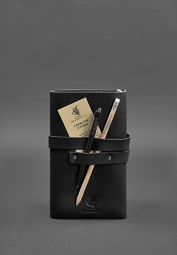 Шкіряний блокнот (Софт-бук) 1.0 чорний - фото 4