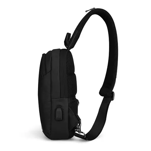 Рюкзак Mark Ryden с одной лямкой MR7191 с USB-портом Черный - фото 2