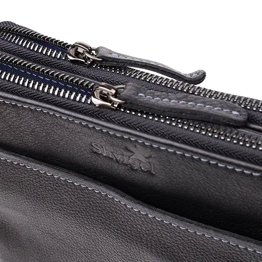 Стильна чоловіча сумка через плече із дрібнозернистої натуральної шкіри. SHVIGEL 19,5х25х5 см sum0027422 - фото 5