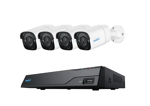 Комплект видеонаблюдения с 4 уличными 5МП POE камеры Reolink NVS8-5MB4 (4 уличных POE камеры POE видеорегистратор с HDD 2TB) - фото 1