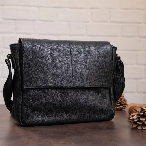 Чоловіча шкіряна сумка SHVIGEL  29х22х8,5 см sum0012608 - фото 8