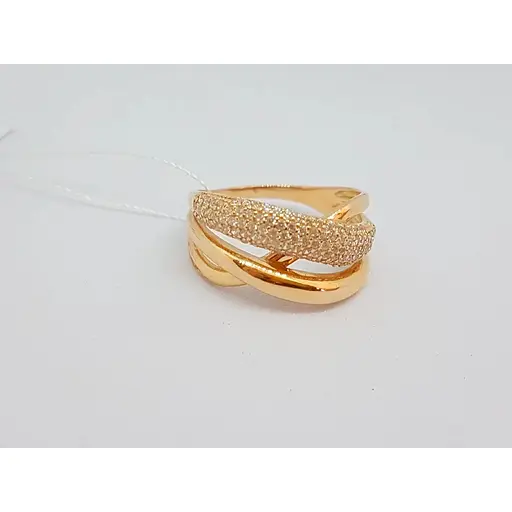 Золоте кільце Імперія золота з фіанітами. КВ743И 16,5 - фото 2