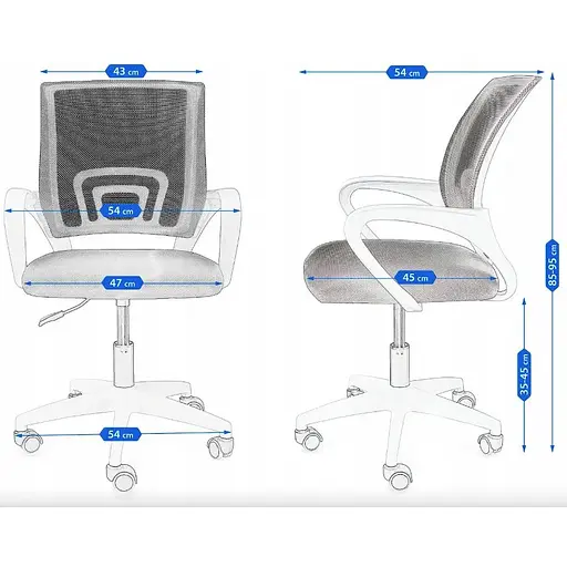 Офисное кресло Jumi Smart светло-серый - фото 7
