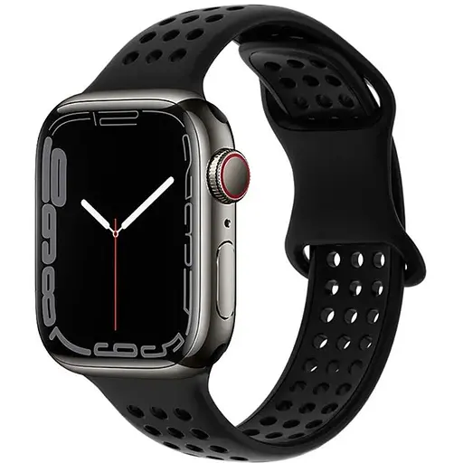Ремешок силиконовый Hoco iWatch WA08 honeycomb 38/40/41 мм черный - фото 1
