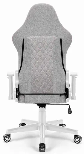 Компьютерное кресло Hell's Chair HC-1006 Grey-White ткань - фото 3
