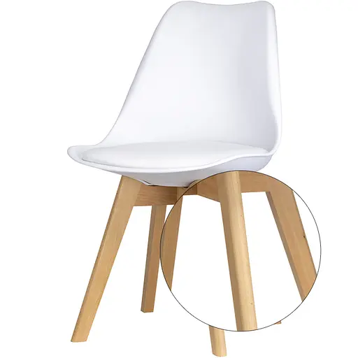 Стілець Doros Бін Білий 49х43х84 (84110001) - фото 12