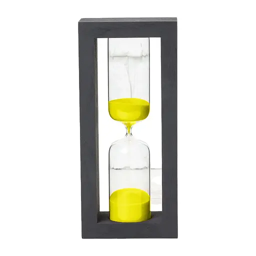 Часы песочные в деревянном корпусе на 15 минут (цвет черный/песок желтый), Склоприлад 86749 - фото 1
