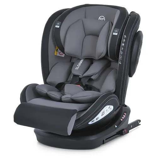 Автокрісло дитяче 0-36 кг ME 1045 EVOLUTION 2 360° ISOFIX/Top Tether з поворотом, Чорно-сіре