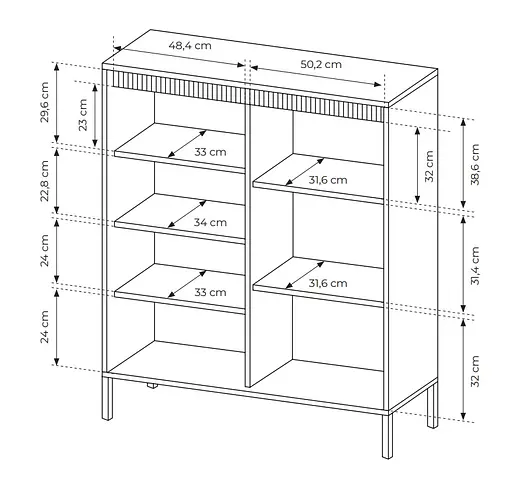 Комод высокий Perfect Home Сенсо / Senso 3-дверный 3D Беж (PFH-091106) - фото 3