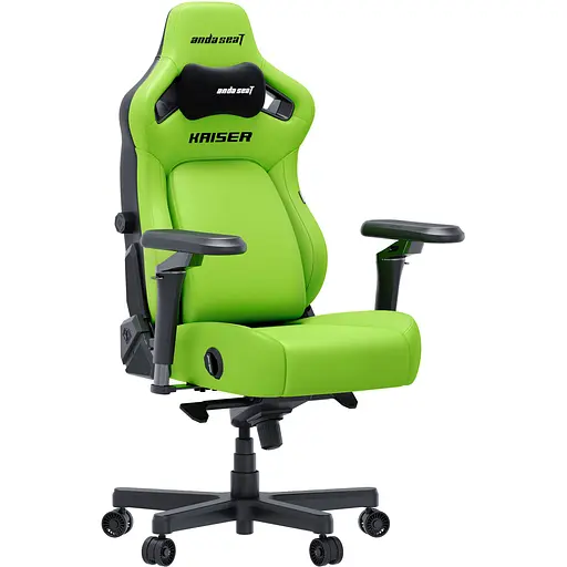 Крісло геймерське Anda Seat Kaiser 4 V2 Size XL до 180 кг ігрове Cyber Green PVC (AD12YDDC-XLL-20-C-PV/C-03)