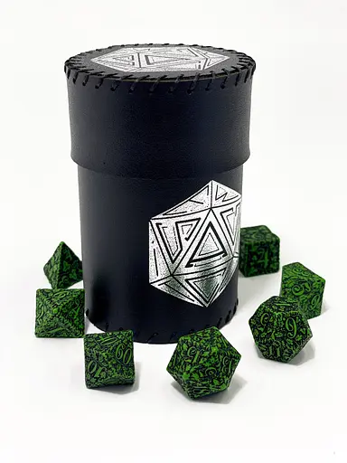 Настільна гра Планета Ігор Чаша для кубиків D20 (чорна) (Dice cup D20 black) (pi-dc004) - фото 3