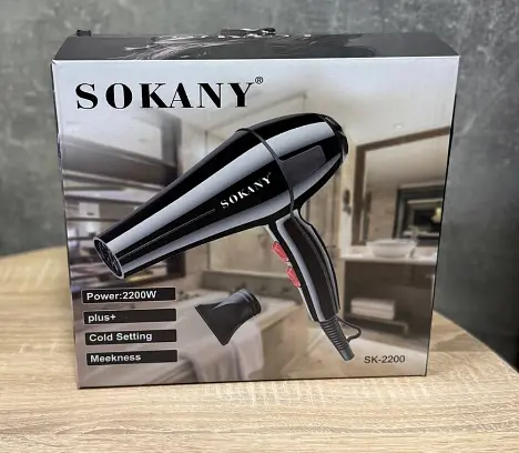 Фен для волос Sokany SK-2200 2 скорости 3 режима температуры Красный 2200 Вт - фото 5