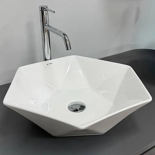 Умивальник VBI Rocazzo white накладний VBI-012624, Білий - фото 3