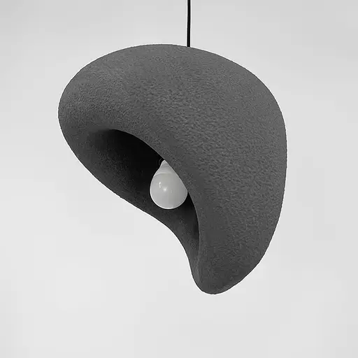 Светильник со скульптурным серым плафоном 30х27 см | Line F | Арт. MJ33-316 GR - фото 4