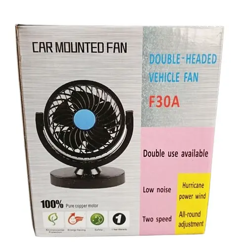 Портативный настольный мини вентилятор Portable Fan F30A автомобильный USB Черный - фото 2