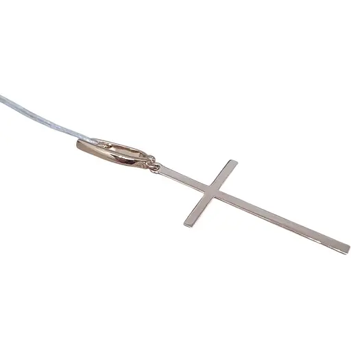 Золотая моносерьга Крестик. 231504505.5