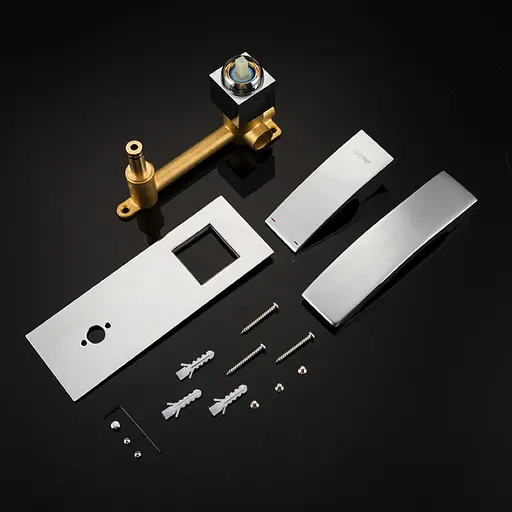 G1007-2 Змішувач для умивальника одноричажний настінний латунний корпус Ø35 хром Gappo 1/8 Хром - фото 4