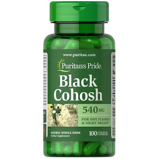 Натуральная добавка Puritan's Pride Black Cohosh 540 mg, 100 капсул - фото 1
